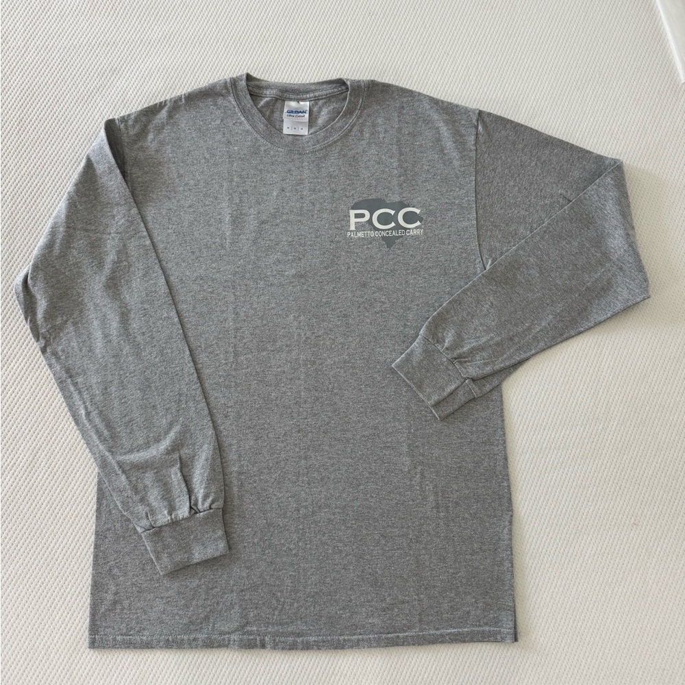 GILDAN brand Palmetto State Armory long sleeve tee shirt grey.